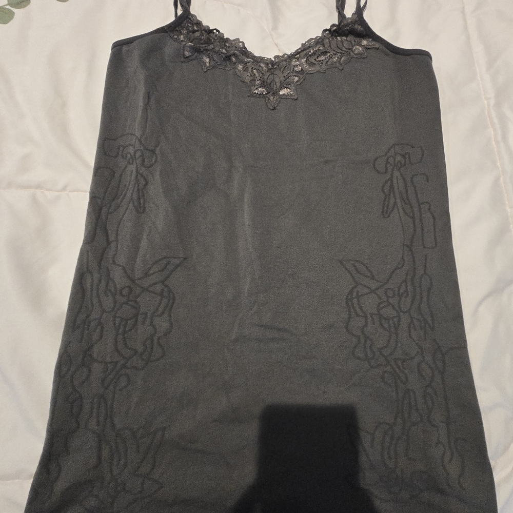 Elegant Black Lace Trim Body Shaping Camisole